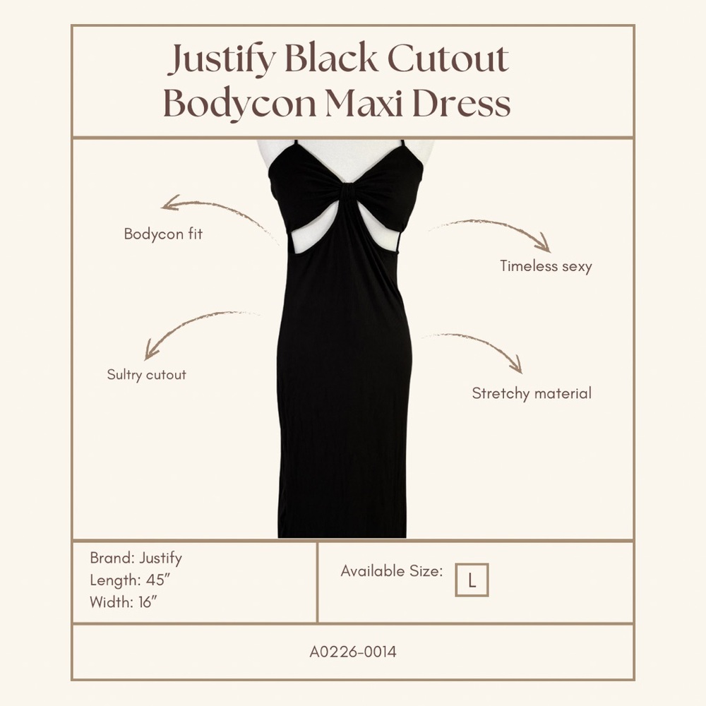 Justify Black Cutout Maxi Dress
